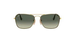 Gafas de sol Ray Ban 0RB3136 CARAVAN Dorados Cuadrada - 2